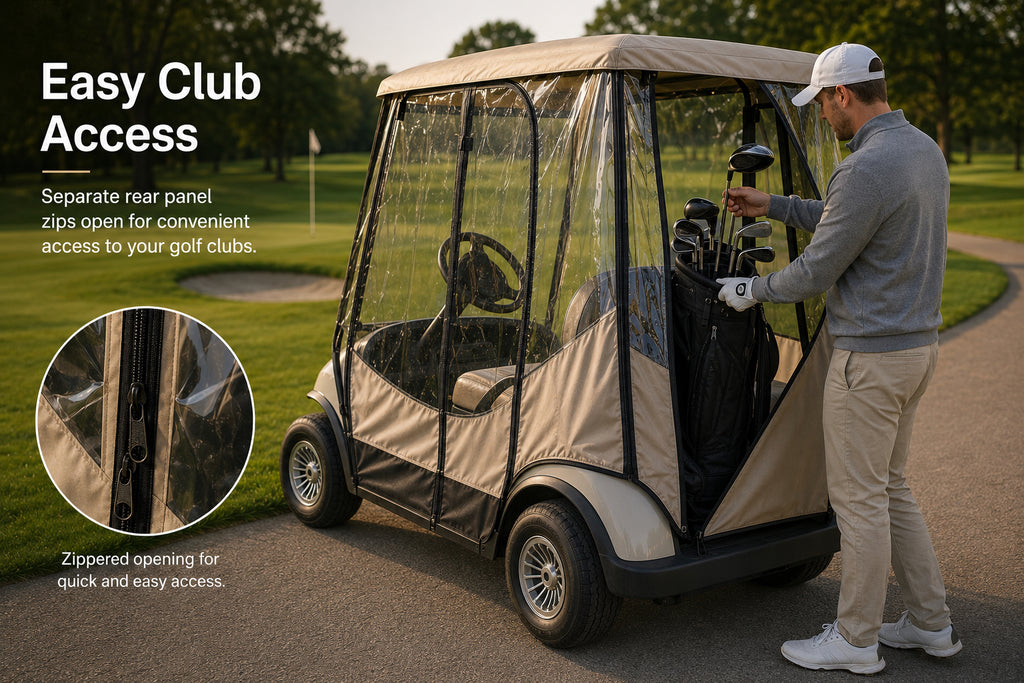2-Person Travel 4-Sided Golf Cart Enclosure